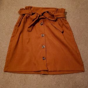 Shein: paperbag waist skirt